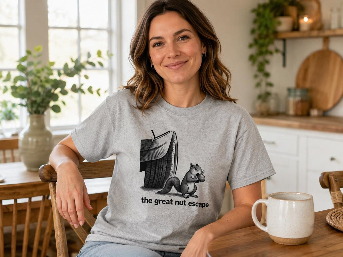 Funny Squirrel Shirt: The Nut Escape Woodland Animal Tee