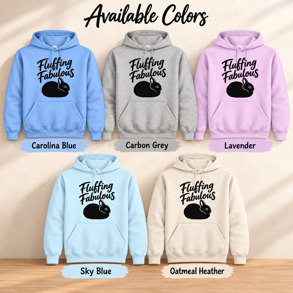 Funny Rabbit Hoodie, Fluffing Fabulous Bunny Sweatshirt, Rabbit Lover Gift, Cute Bunny Hoodie