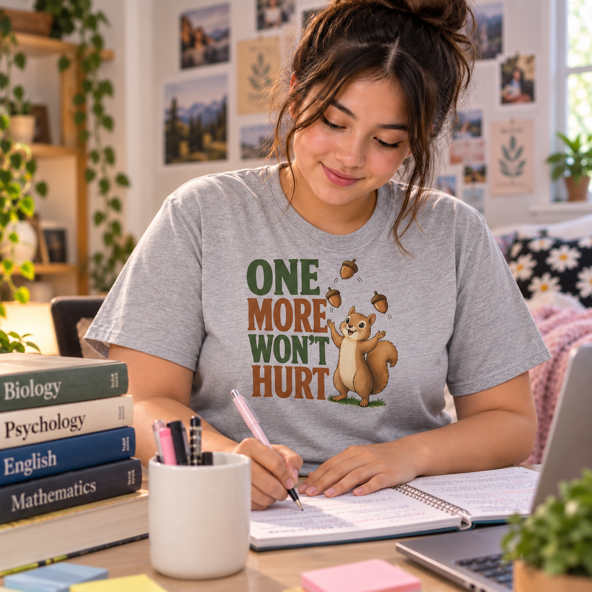 Funny Squirrel Shirt, One More Won’t Hurt T-Shirt, Squirrel Lover Gift, Cute Woodland Animal Tee, Funny Nature Shirt