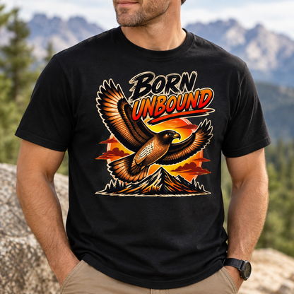 Born Unbound Eagle Shirt, Vintage Mountain Graphic Tee, Outdoors Adventure T-Shirt, Nature Lover Gift