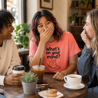 Funny Bunny T-Shirt, What's On Your Mind? Rabbit Lover Gift Tee