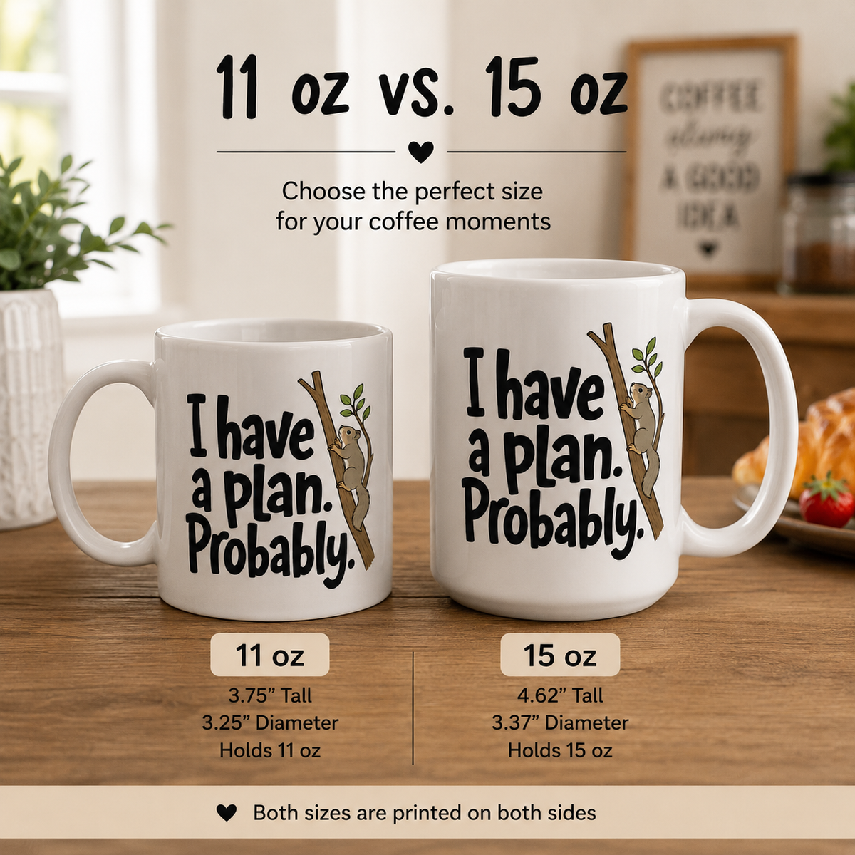 Funny Squirrel Mug, I Have A Plan Probably Coffee Mug