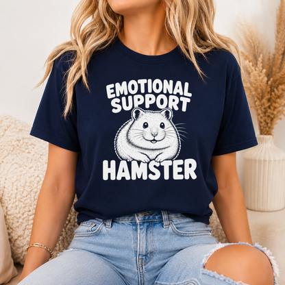 Emotional Support Hamster T-Shirt, Funny Hamster Graphic Tee