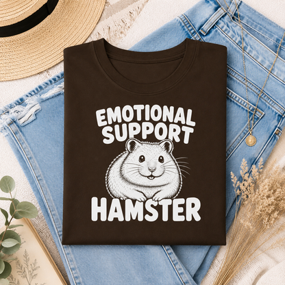 Emotional Support Hamster T-Shirt, Funny Hamster Graphic Tee