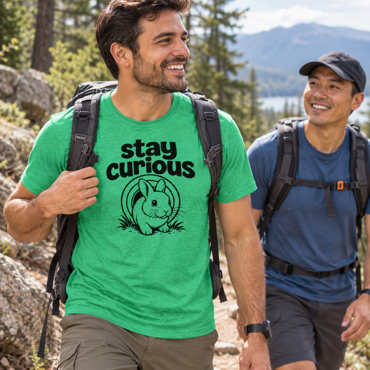 Stay Curious Rabbit Shirt, Funny Bunny T-Shirt, Rabbit Lover Gift, Cute Bunny Tee, Pet Rabbit Owner Shirt, Animal Lover Gift
