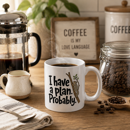 Funny Squirrel Mug, I Have A Plan Probably Coffee Mug
