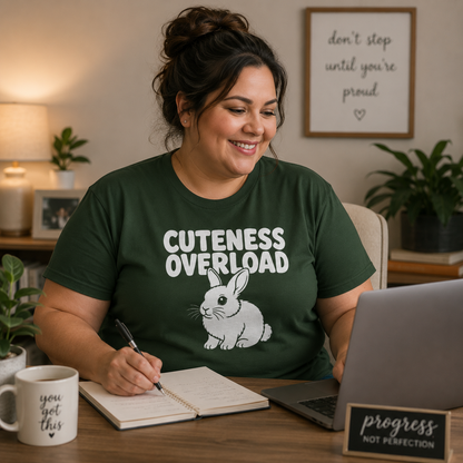 Cute Bunny Shirt, Cuteness Overload Rabbit T-Shirt, Bunny Lover Gift, Pet Rabbit Tee, Bunny Mom Shirt, Rabbit Owner Gift, Cute Animal Shirt
