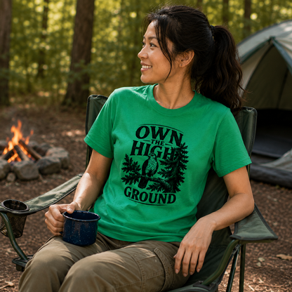 Own the High Ground Hawk Adult T-Shirt | Nature-Inspired Graphic Tee