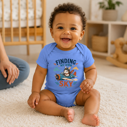 Aviator Bunny Baby Bodysuit, Finding My Own Sky Infant One Piece