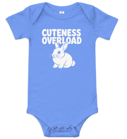 Cuteness Overload Bunny Baby Bodysuit, Funny Rabbit Baby One Piece, Cute Bunny Baby Outfit, Rabbit Lover Baby Shower Gift