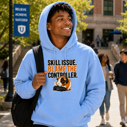 Funny Guinea Pig Gamer Hoodie, Skill Issue Blame Controller, Gaming Gift
