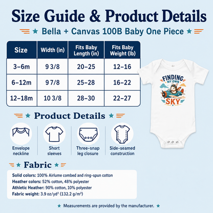 Aviator Bunny Baby Bodysuit, Finding My Own Sky Infant One Piece