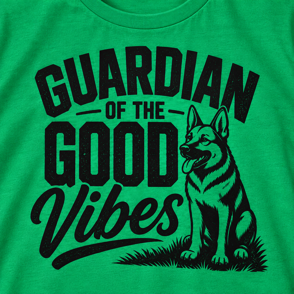 German Shepherd Guardian of the Good Vibes T-Shirt, Dog Lover Gift