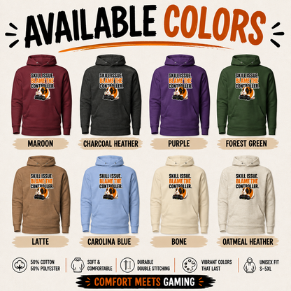 Funny Guinea Pig Gamer Hoodie, Skill Issue Blame Controller, Gaming Gift