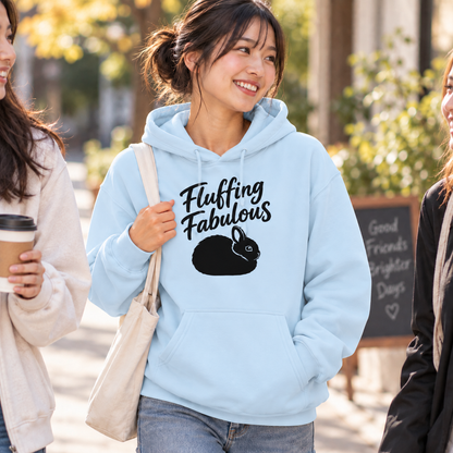 Funny Rabbit Hoodie, Fluffing Fabulous Bunny Sweatshirt, Rabbit Lover Gift, Cute Bunny Hoodie