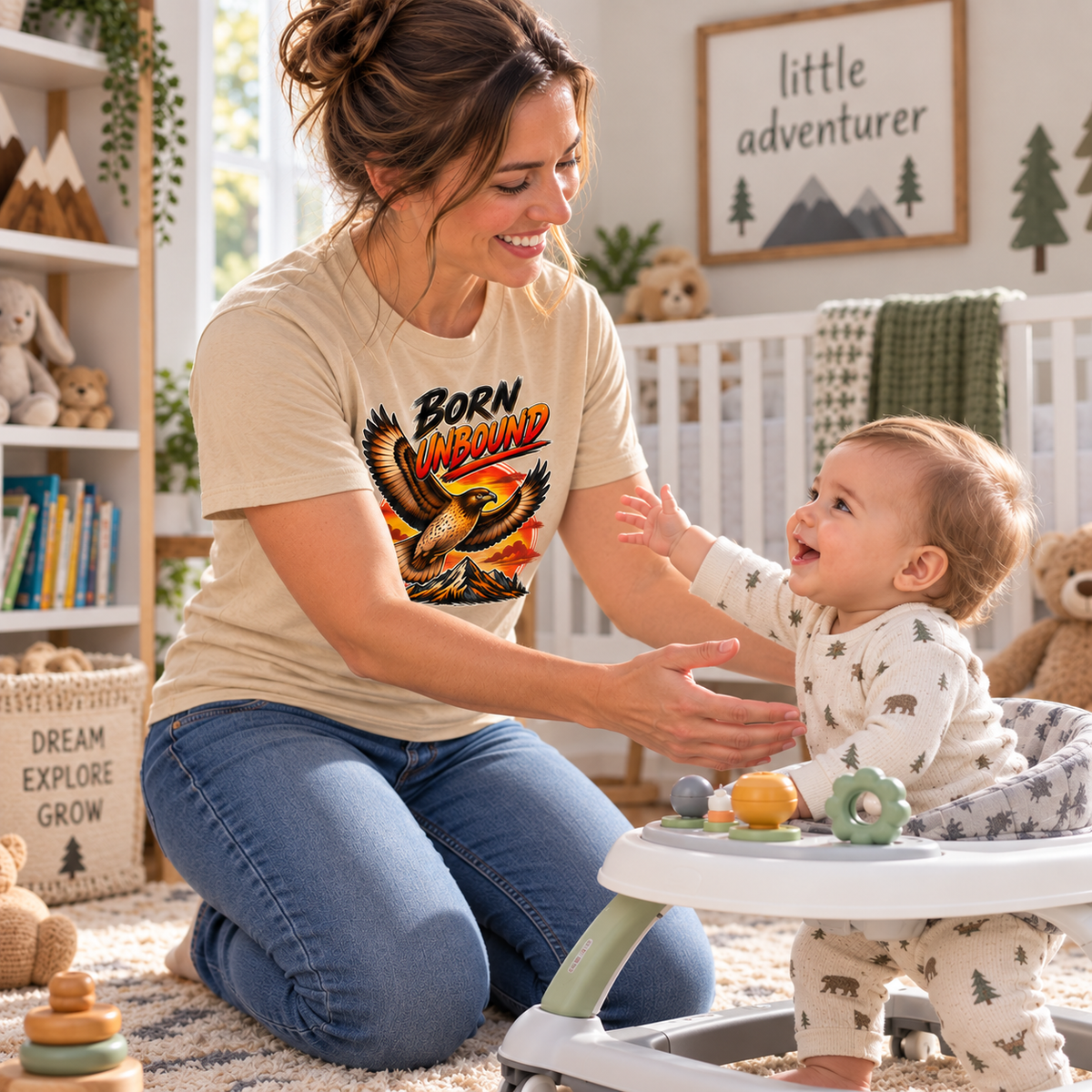 Born Unbound Eagle Shirt, Vintage Mountain Graphic Tee, Outdoors Adventure T-Shirt, Nature Lover Gift