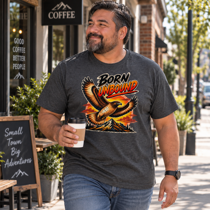 Born Unbound Eagle Shirt, Vintage Mountain Graphic Tee, Outdoors Adventure T-Shirt, Nature Lover Gift