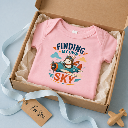 Aviator Bunny Baby Bodysuit, Finding My Own Sky Infant One Piece