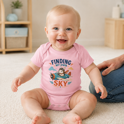 Aviator Bunny Baby Bodysuit, Finding My Own Sky Infant One Piece