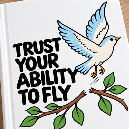 Inspirational Bird Journal, Motivational Lined Notebook, Encouragement Gift