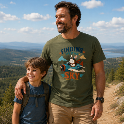 Finding My Own Sky Bunny Shirt, Rabbit Lover T-Shirt, Cute Aviator Bunny Tee, Inspirational Rabbit Gift