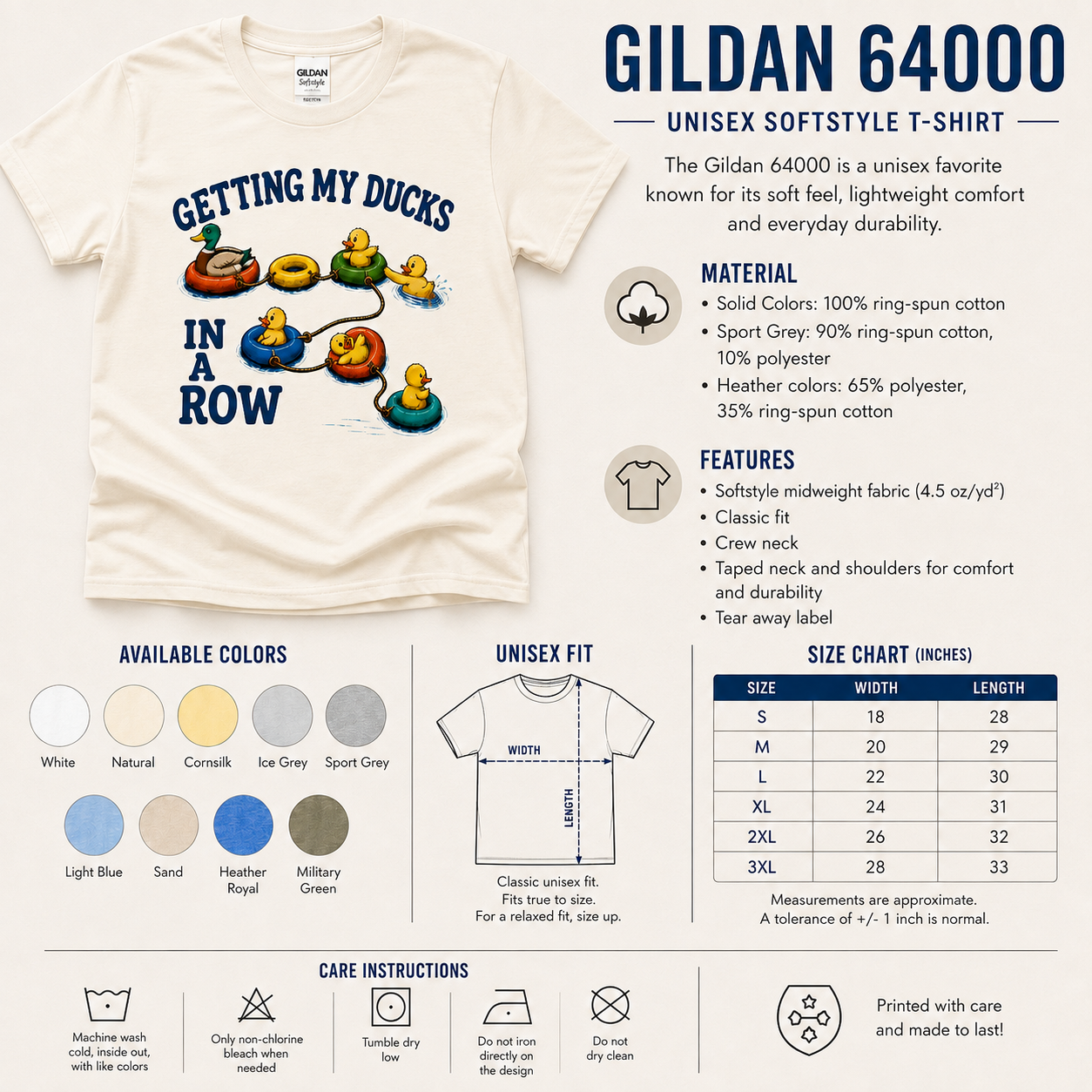 Getting My Ducks in a Row Shirt, Funny Duck T-Shirt, Cute Duck Lover Gift, Duckling Graphic Tee, Funny Animal Shirt