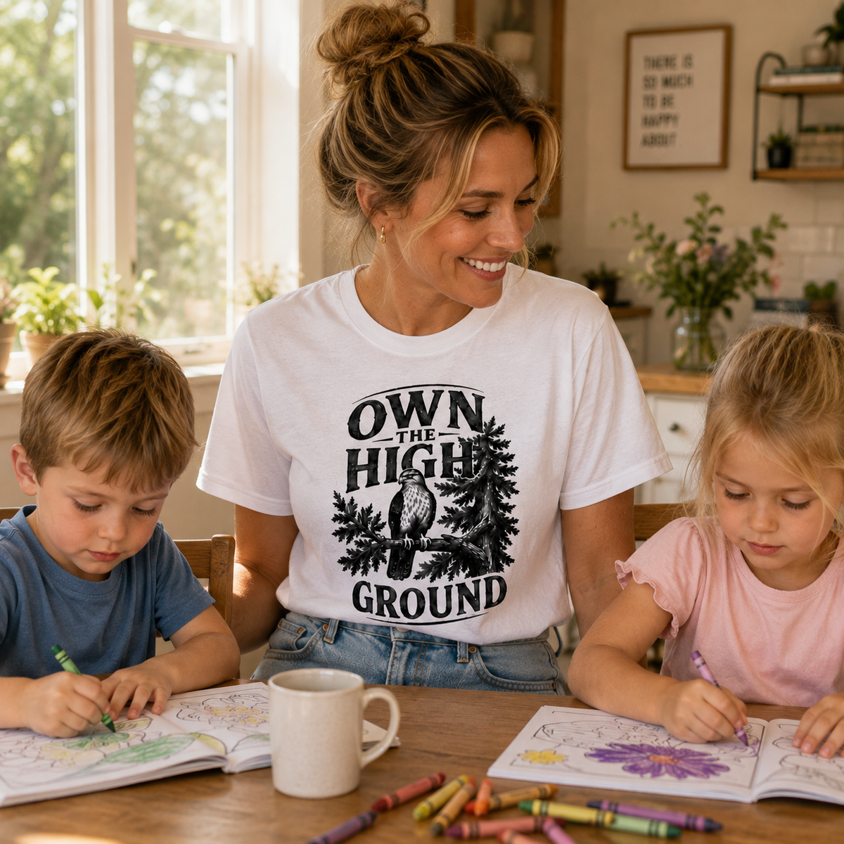Own the High Ground Hawk Adult T-Shirt | Nature-Inspired Graphic Tee