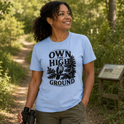 Own the High Ground Hawk Adult T-Shirt | Nature-Inspired Graphic Tee