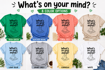 What's On Your Mind? Rabbit T-Shirt | Funny Bunny Lover Tee | Cute Pet Rabbit Shirt | Rabbit Mom Gift | Cozy Animal Graphic Tee