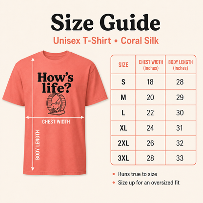 How’s Life Shirt, Funny Hamster Shirt, Hamster Wheel Tee, Funny Life T-Shirt, Hamster Lover Gift, Relatable Work Shirt