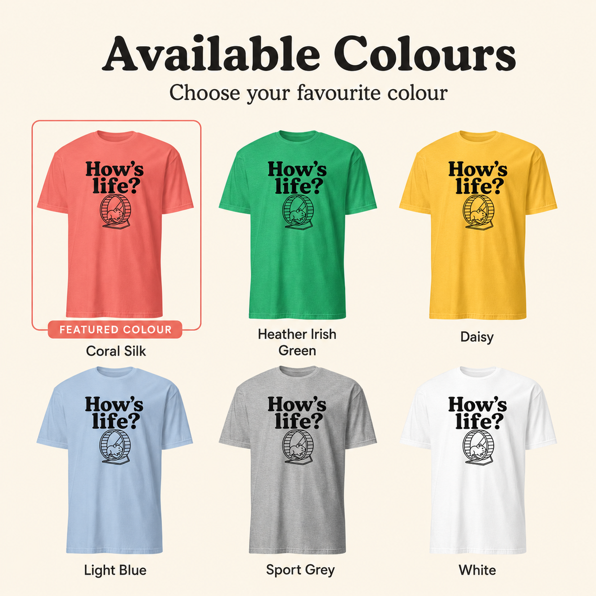How’s Life Shirt, Funny Hamster Shirt, Hamster Wheel Tee, Funny Life T-Shirt, Hamster Lover Gift, Relatable Work Shirt