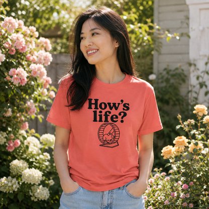 How’s Life Shirt, Funny Hamster Shirt, Hamster Wheel Tee, Funny Life T-Shirt, Hamster Lover Gift, Relatable Work Shirt