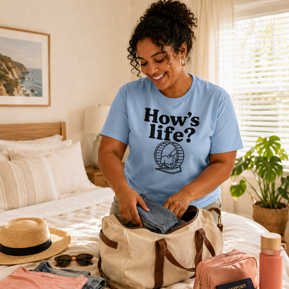 How’s Life Shirt, Funny Hamster Shirt, Hamster Wheel Tee, Funny Life T-Shirt, Hamster Lover Gift, Relatable Work Shirt