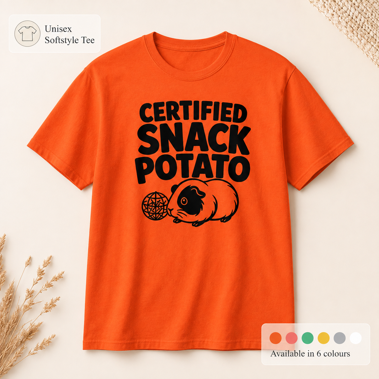 Guinea Pig Shirt, Certified Snack Potato Tee, Funny Cavy Lover Gift, Guinea Pig Mom Shirt, Small Pet T-Shirt