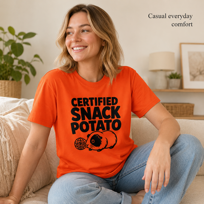 Guinea Pig Shirt, Certified Snack Potato Tee, Funny Cavy Lover Gift, Guinea Pig Mom Shirt, Small Pet T-Shirt