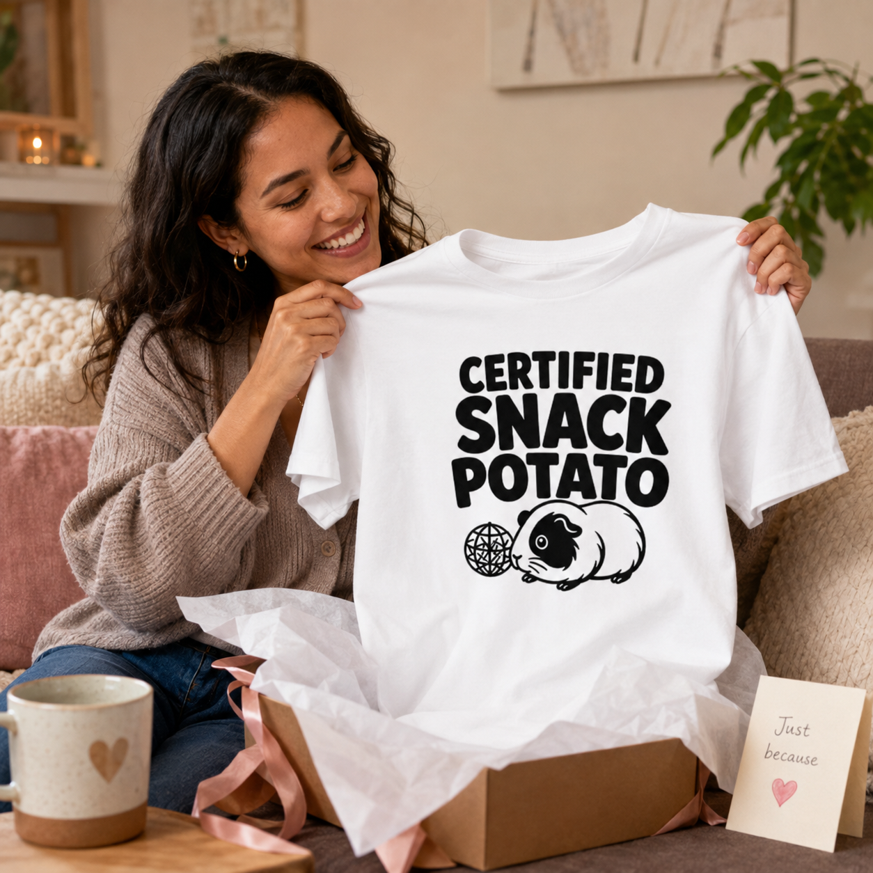Guinea Pig Shirt, Certified Snack Potato Tee, Funny Cavy Lover Gift, Guinea Pig Mom Shirt, Small Pet T-Shirt