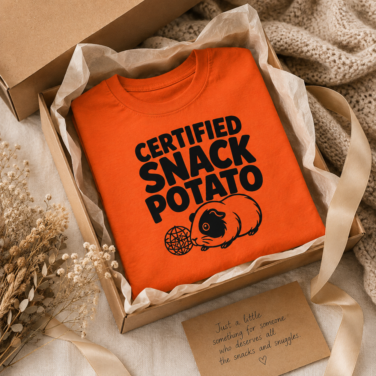 Guinea Pig Shirt, Certified Snack Potato Tee, Funny Cavy Lover Gift, Guinea Pig Mom Shirt, Small Pet T-Shirt