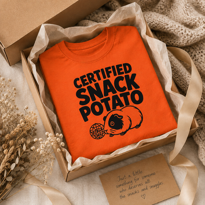Guinea Pig Shirt, Certified Snack Potato Tee, Funny Cavy Lover Gift, Guinea Pig Mom Shirt, Small Pet T-Shirt