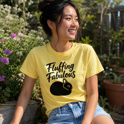 Funny Bunny Shirt, Fluffing Fabulous Tee, Rabbit Lover Gift, Bunny Mom Shirt, Cute Rabbit T-Shirt
