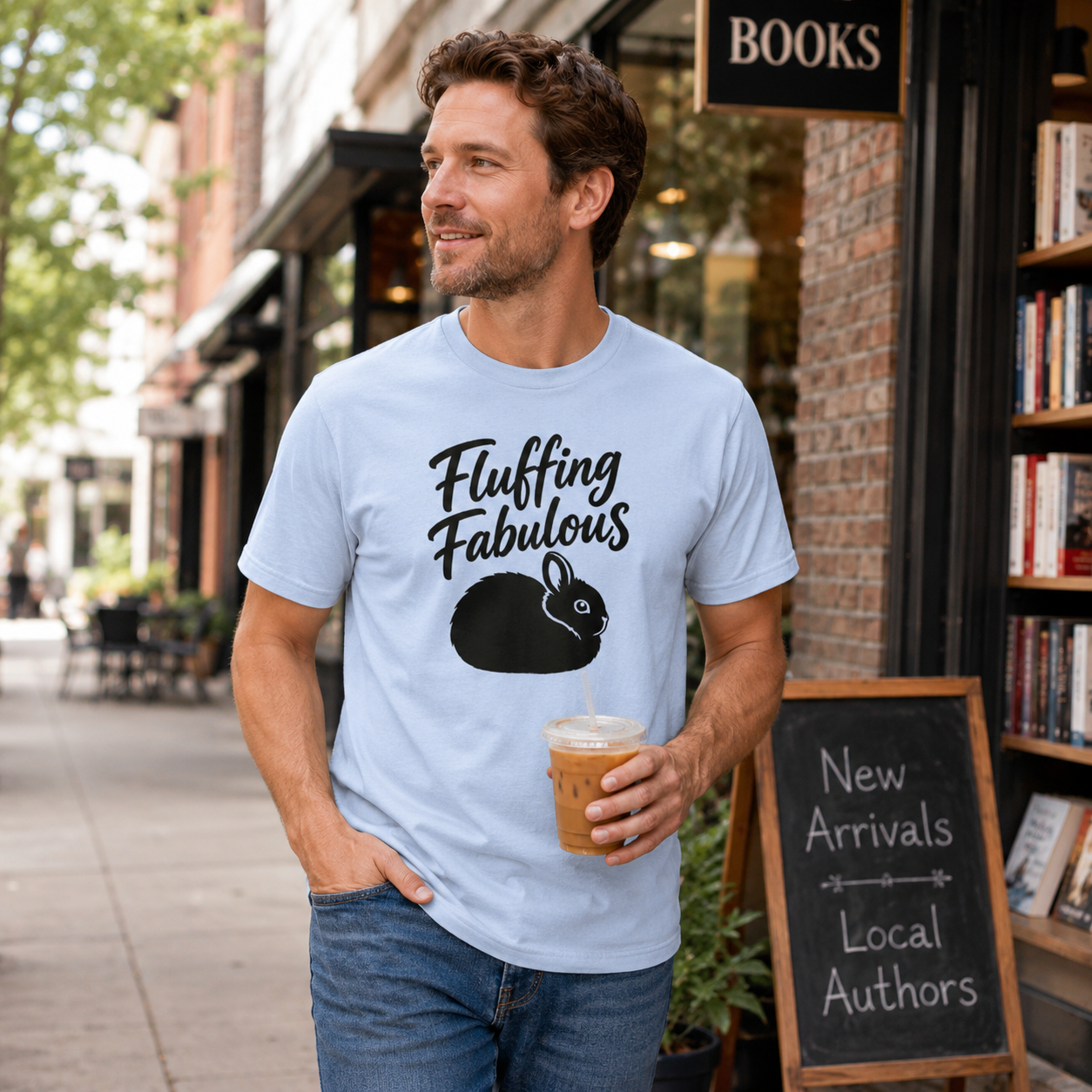 Funny Bunny Shirt, Fluffing Fabulous Tee, Rabbit Lover Gift, Bunny Mom Shirt, Cute Rabbit T-Shirt