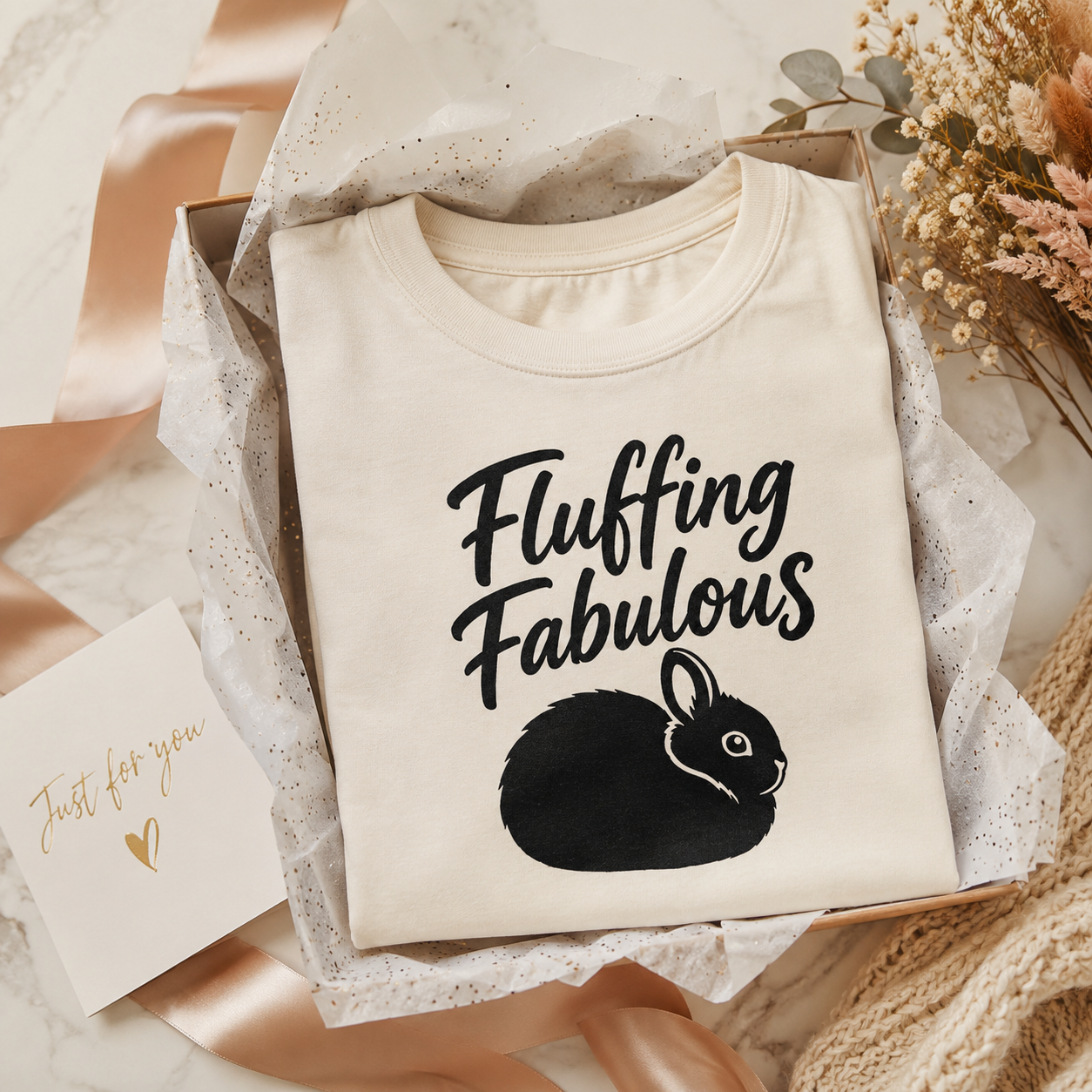 Funny Bunny Shirt, Fluffing Fabulous Tee, Rabbit Lover Gift, Bunny Mom Shirt, Cute Rabbit T-Shirt