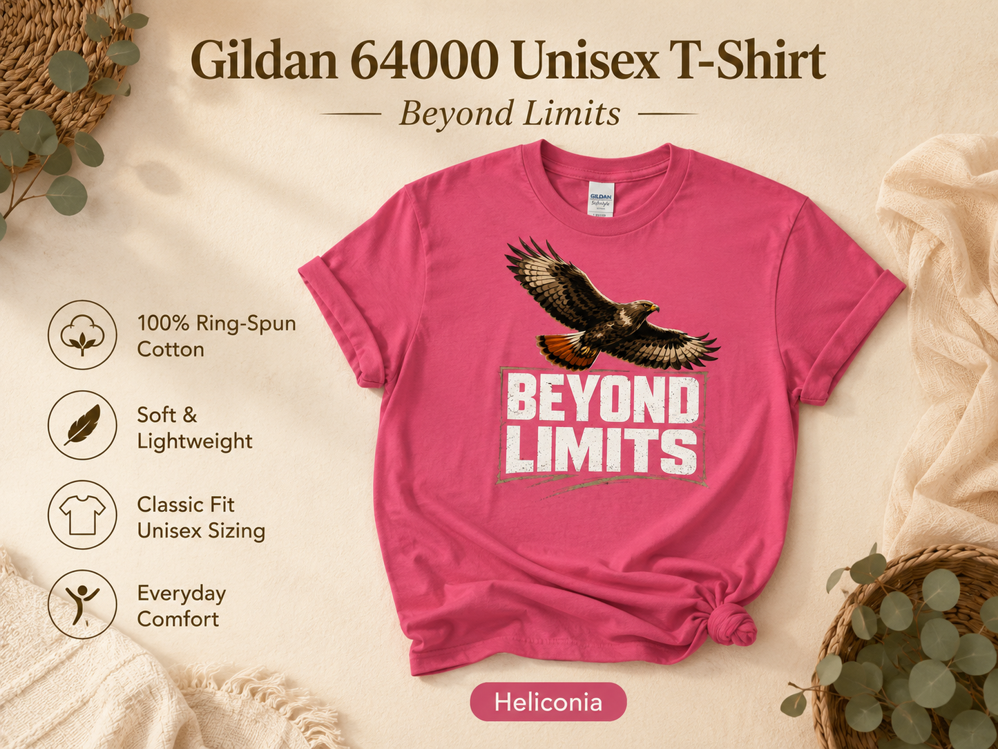 Beyond Limits Eagle Motivational T-Shirt