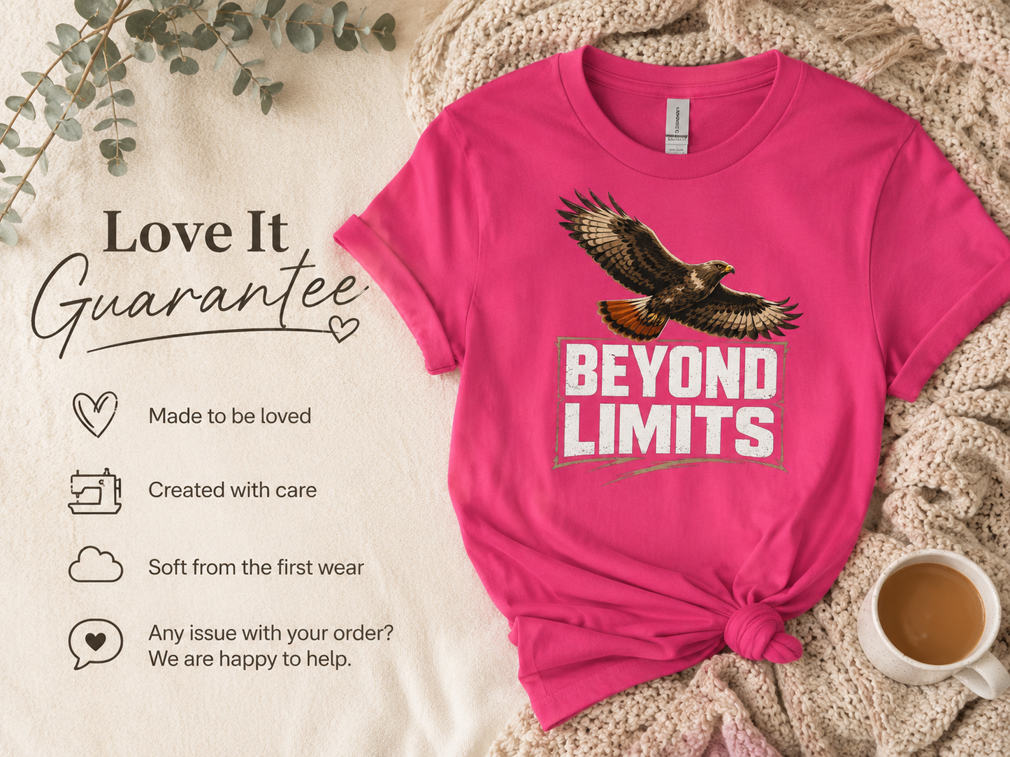 Beyond Limits Eagle Motivational T-Shirt