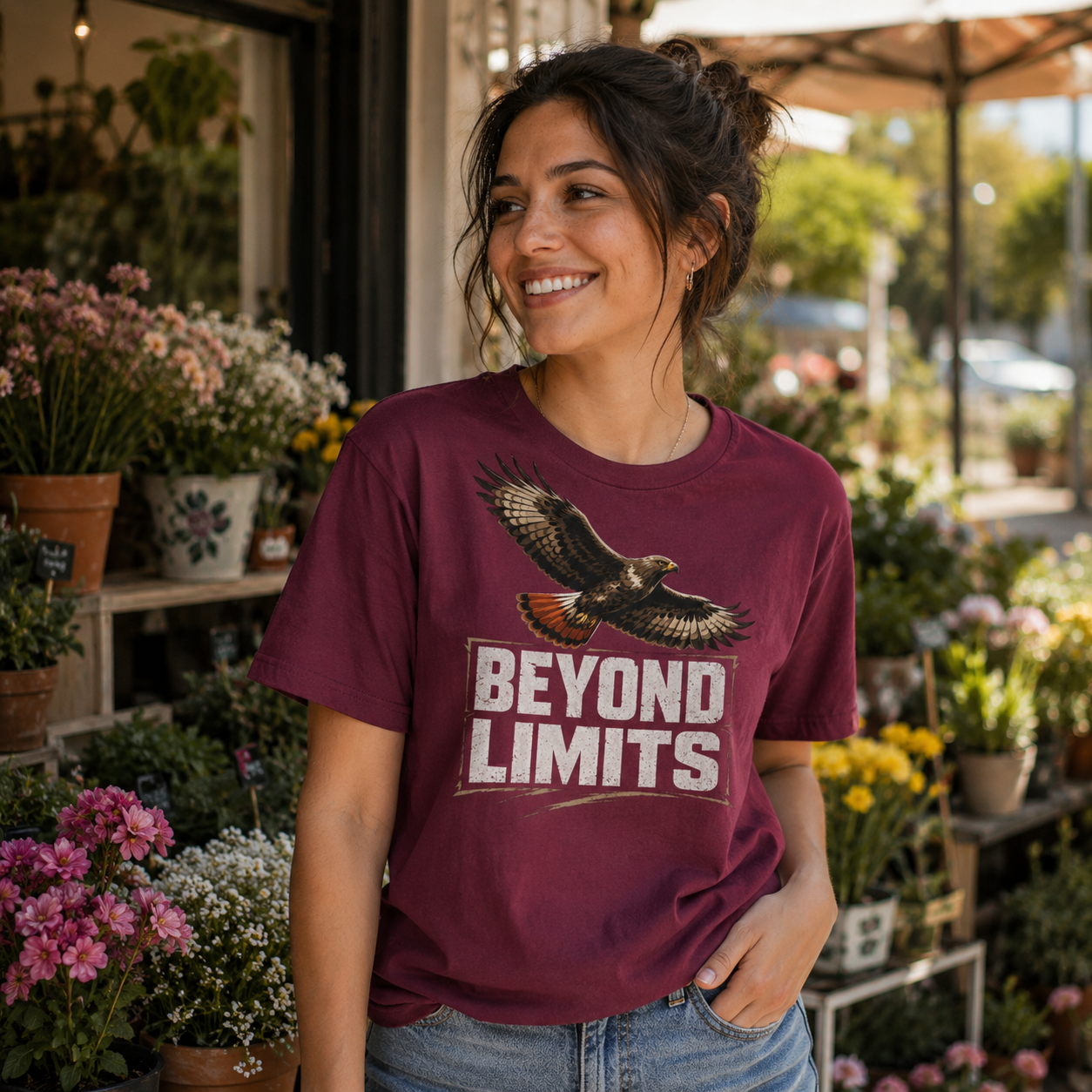 Beyond Limits Eagle Motivational T-Shirt