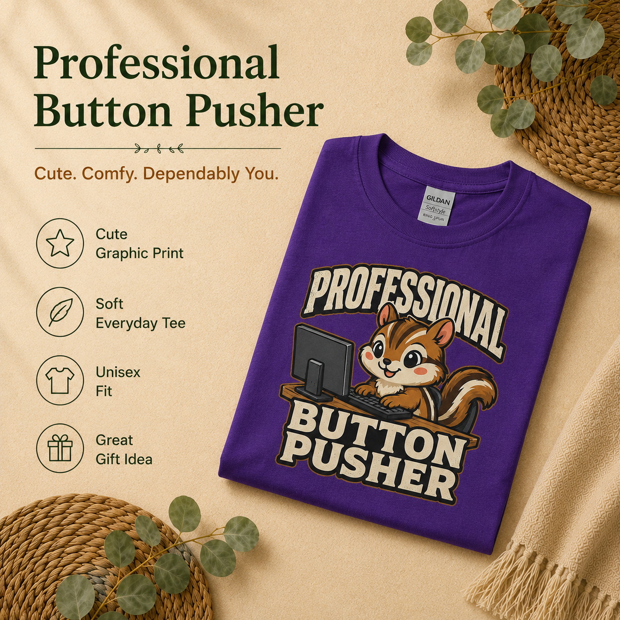Professional Button Pusher Funny Office T-Shirt