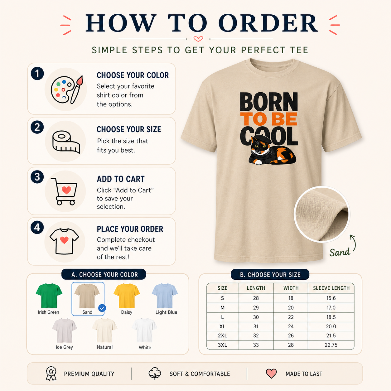 Born to Be Cool Cat T-Shirt