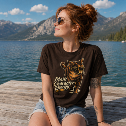Main Character Energy Cat T-Shirt