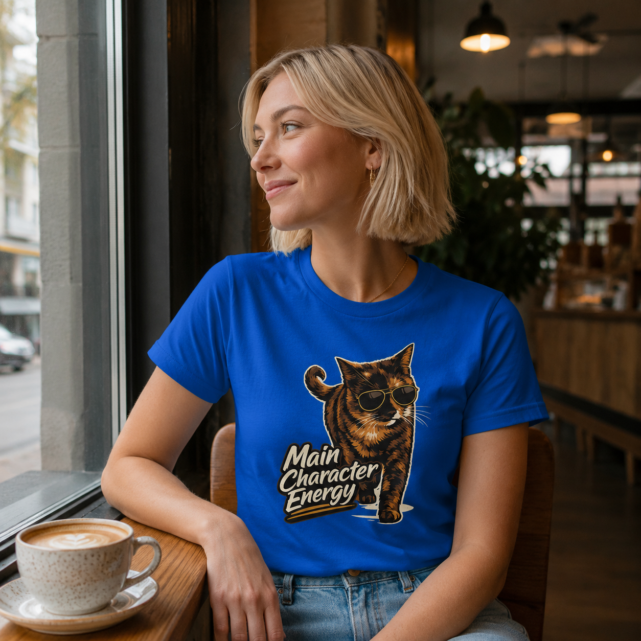 Main Character Energy Cat T-Shirt