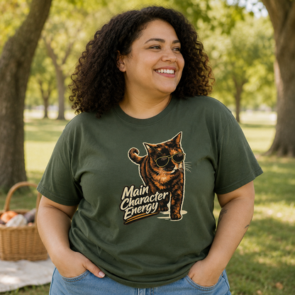 Main Character Energy Cat T-Shirt