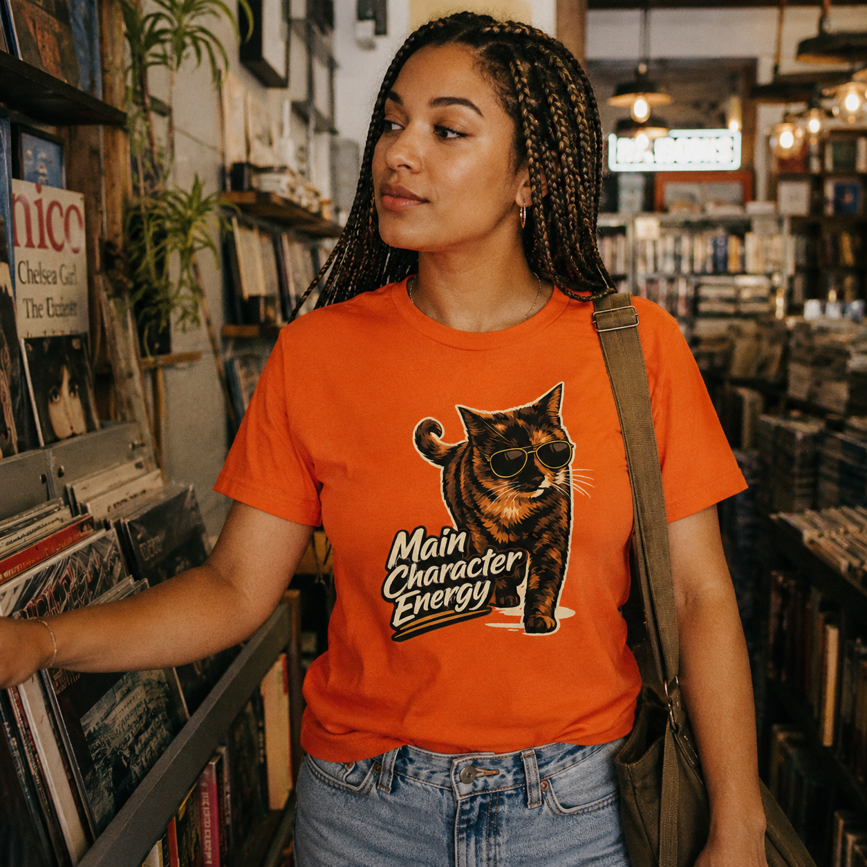 Main Character Energy Cat T-Shirt